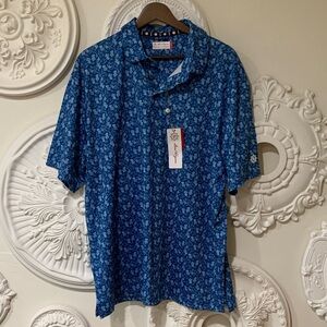 Ben Hogan Blue and White Button Down Shirt